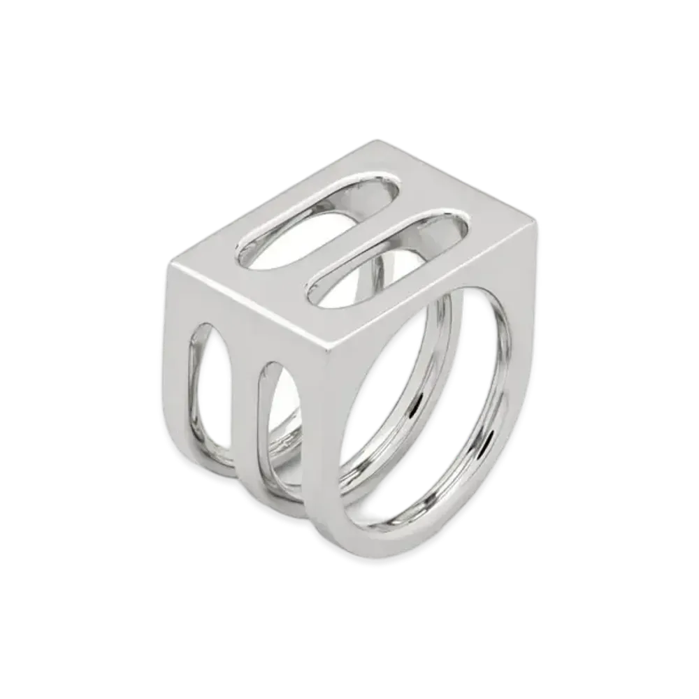 TOMWOOD Cage Ring Double "Silver"