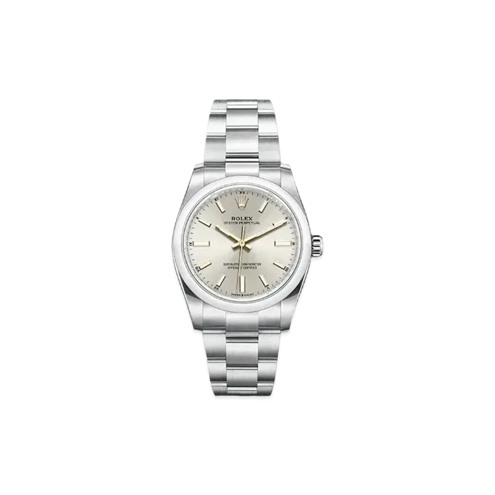ROLEX Oyster Perpetual 34 Silver Dial 124200