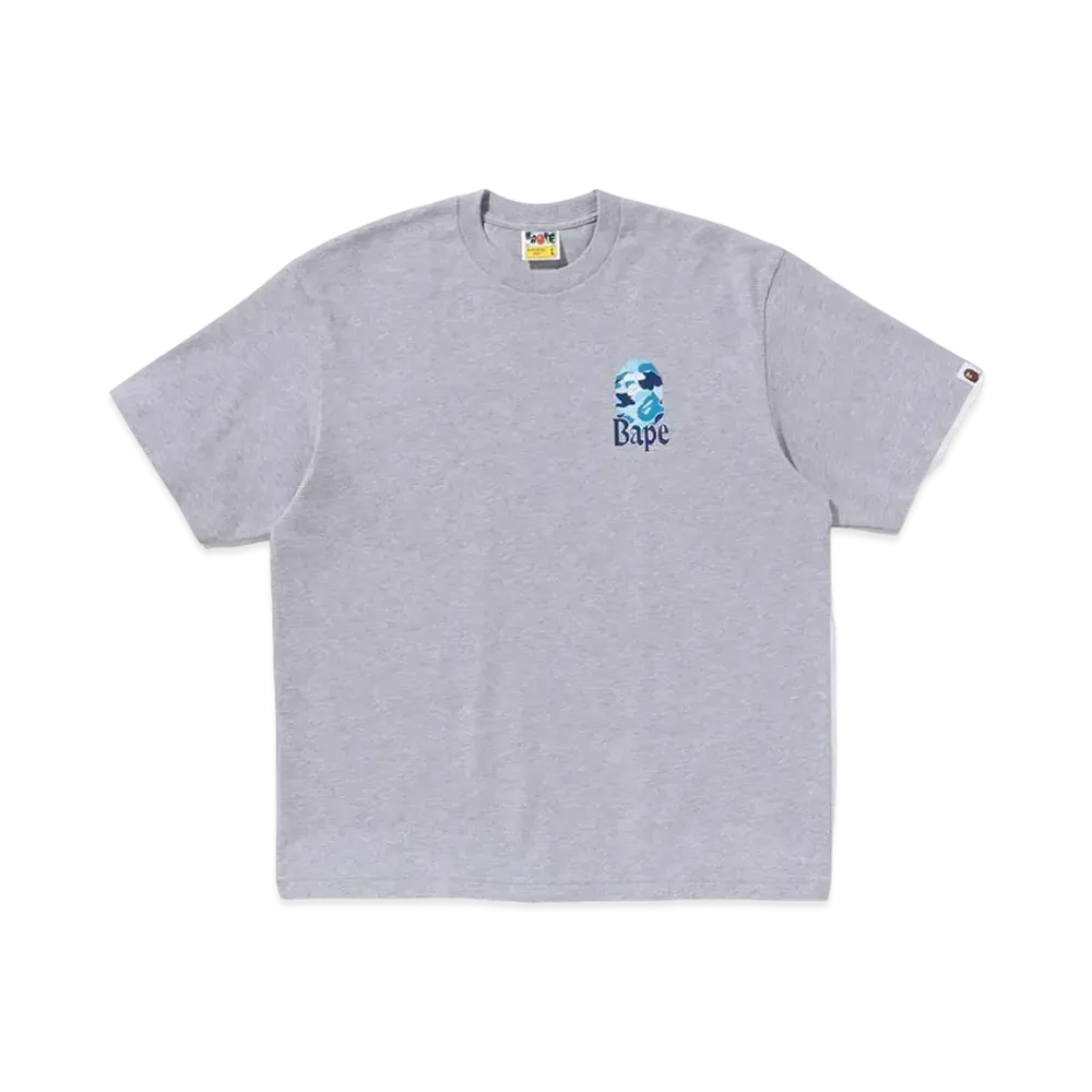 A BATHING APE Flora Ape Head Relaxed Fit Tee "Gray"
