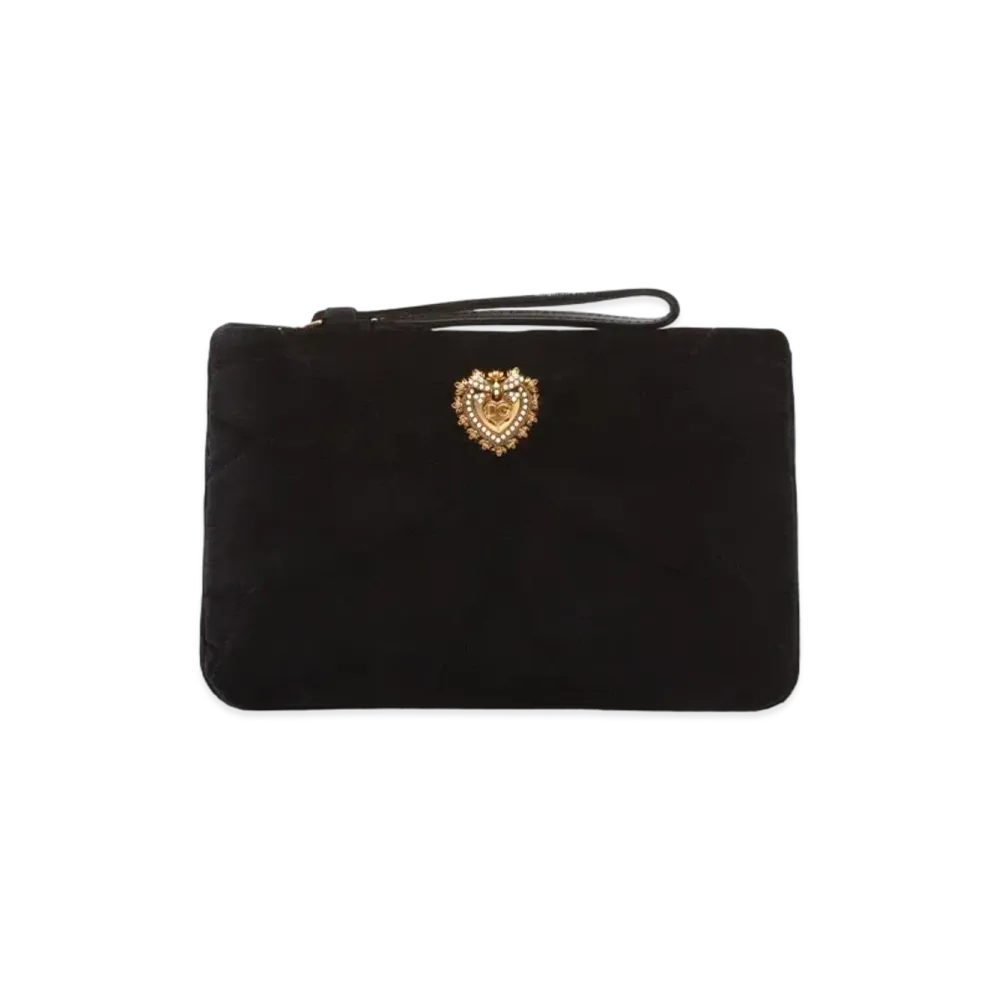 Dolce&Gabbana Devotion Pochette Matrasse Velvet "Black"
