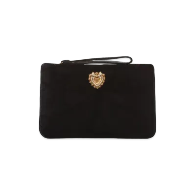 Dolce&Gabbana Devotion Pochette Matrasse Velvet "Black"