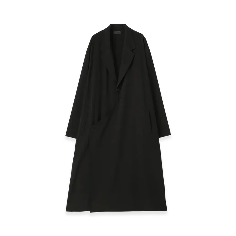 S'YTE Pe/Rayon Gabardine Stretch Tailored Wrap Dress "Black"