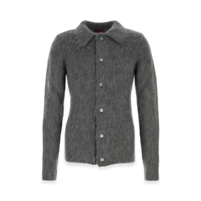 GUCCI Mohair Blend Cardigan "Grey"