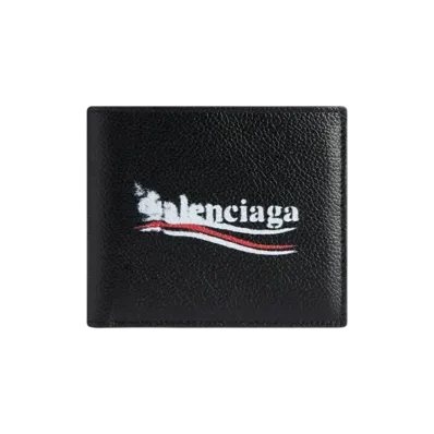 BALENCIAGA Back Cash Square Folded Wallet "Black"