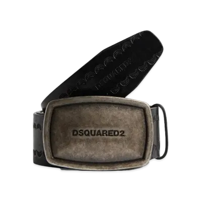 Dsquared2 Vintage Plaque Belt "Black"