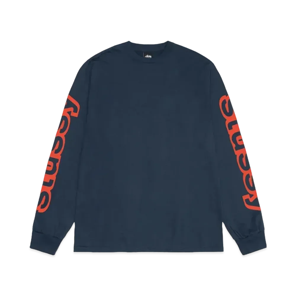 Stussy Sideways LS Tee "Navy"