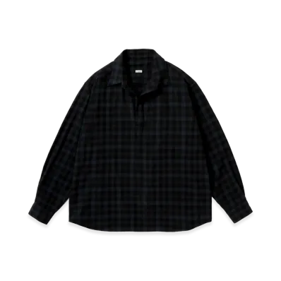 A.PRESSE Wool Skipper Shirt "Check"