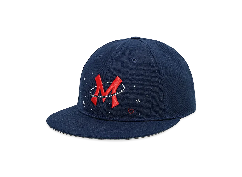 SUPPLIER Moon Rhinestone Baseball Cap "Navy"