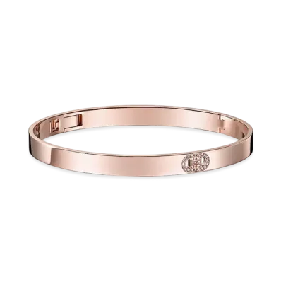 Hermes H D'Ancre Bracelet PM "Pink Gold/27 Diamonds"