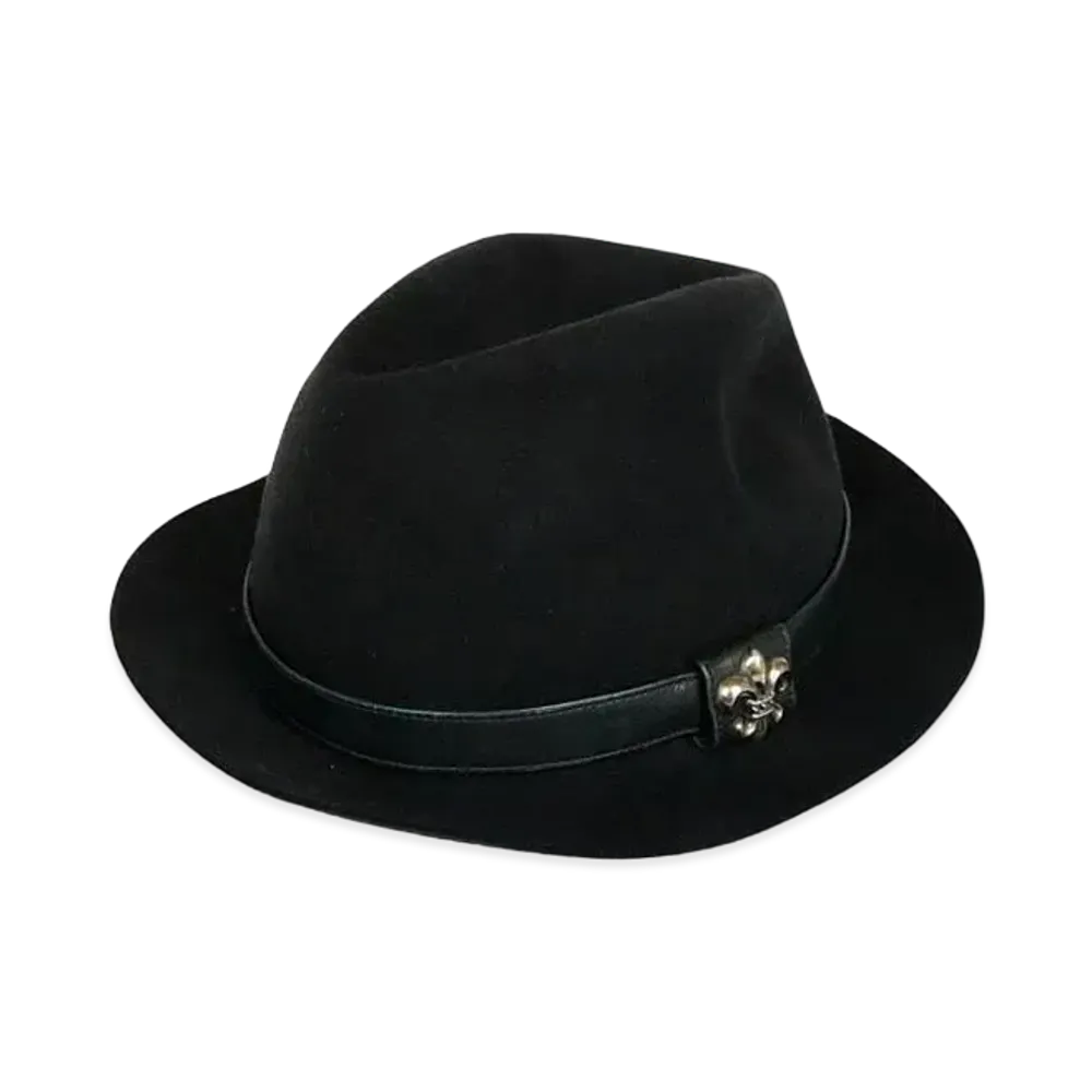 Chrome Hearts Gunslinger BS Flare Fedora Hat "Black"