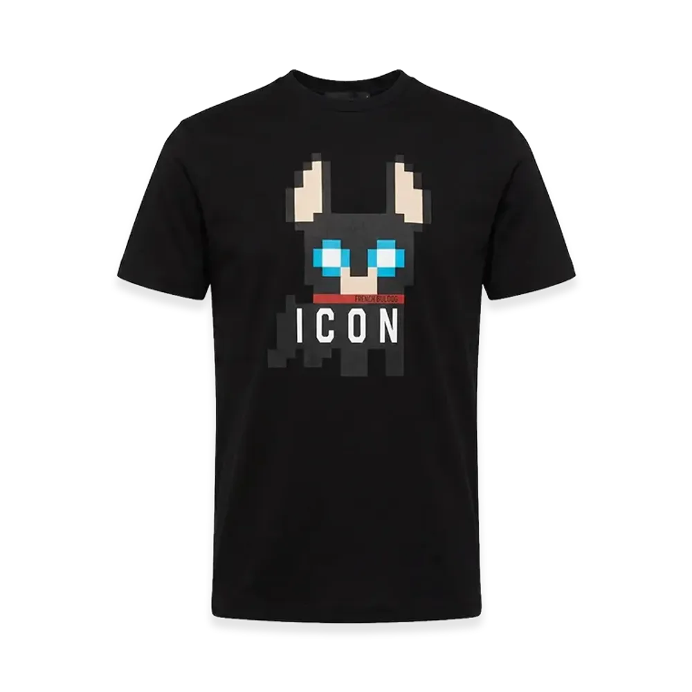 DSQUARED2 ICON Pixel Dog S/S T-Shirt "Black"