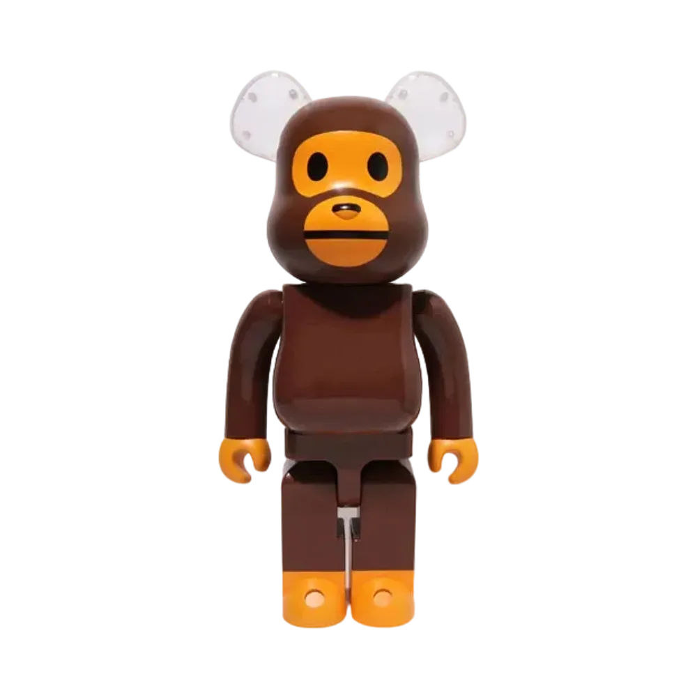 A BATHING APE x Bearbrick Baby Milo Ear Clear Ver. 1000%