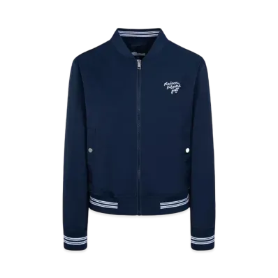 Maison Kitsune Golf Fox Head Stadium Jacket "Navy"