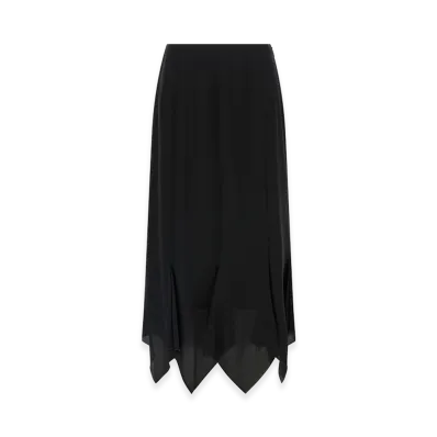 Valentino Garavani Women's Crepe De Chine Skirt "Black"
