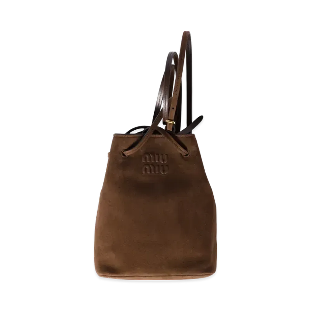 MIUMIU Suede Pouch "Dark Brown"