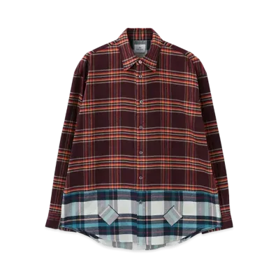 Paul Smith Mixed-Up Check Casual Shirt "Burgandy"