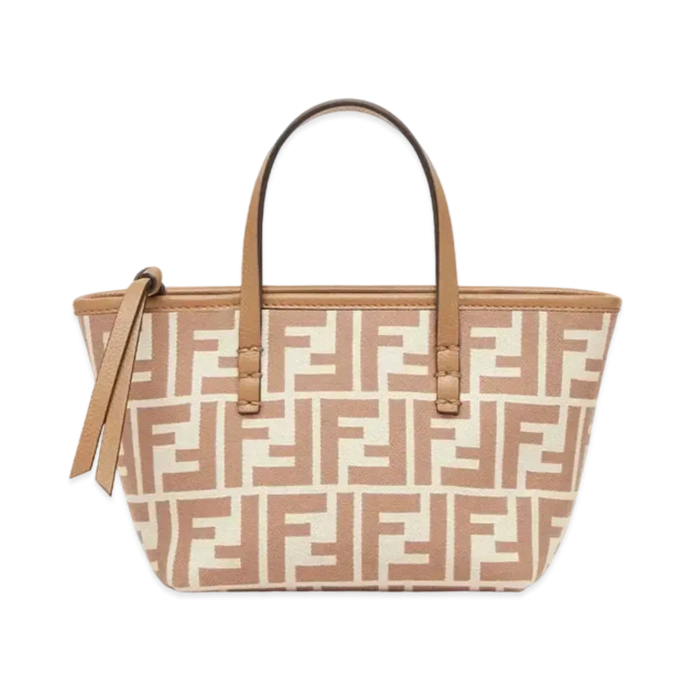 FENDI Roll Mini FF Jacquard Mini Bag "Beige"