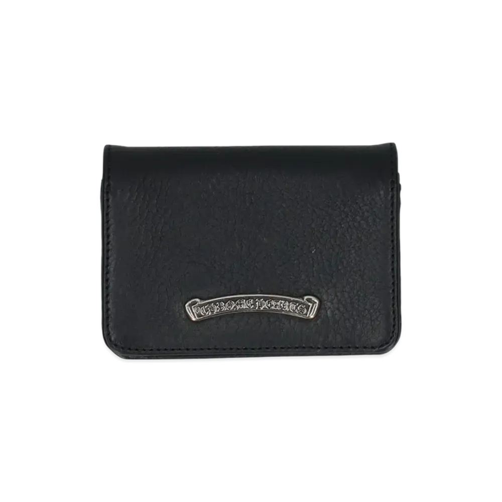 Chrome Hearts Arch Logo Plate 3-Pocket Leather Card Case "Black"