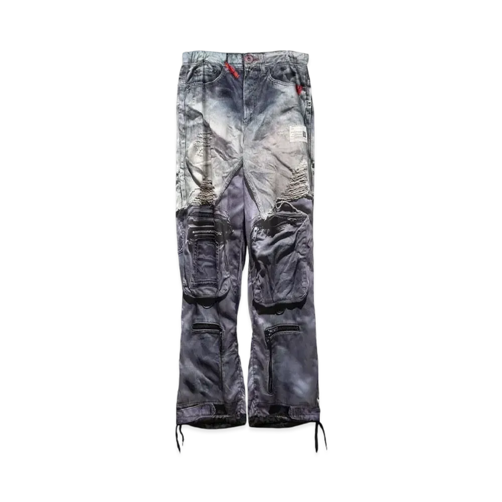 Maison MIHARA YASUHIRO x TALKING ABOUT THE ABSTRACTION Trompe-l'oeil Archive Printed Pants "Navy"