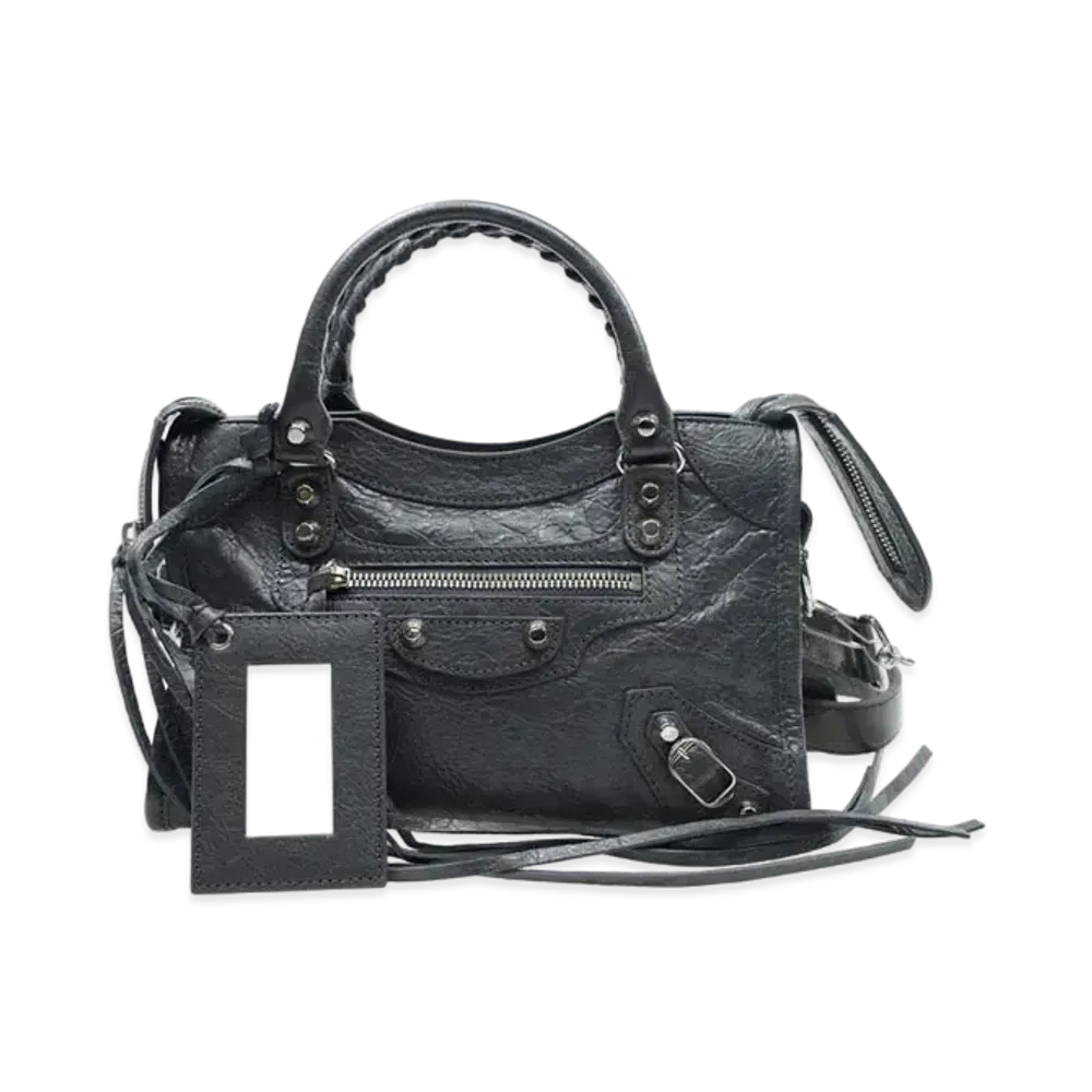 BALENCIAGA Handbag Lambskin "Grey"