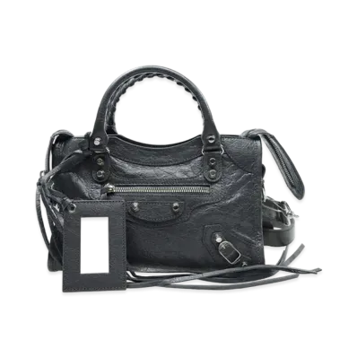 BALENCIAGA Handbag Lambskin "Grey"