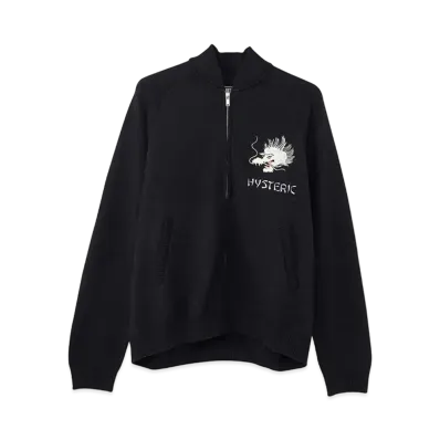 HYSTERIC GLAMOUR Dragon Head Embroidery Jumper "Black"
