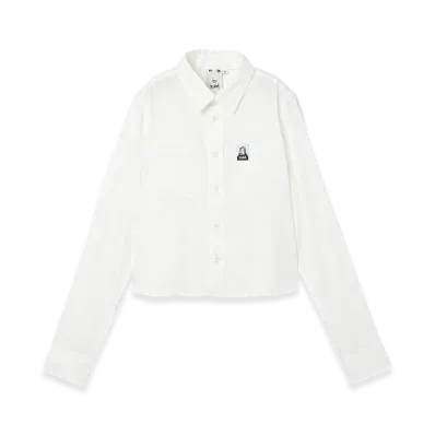 X-Girl Women's Face Label L/S Compact Shirt "White"