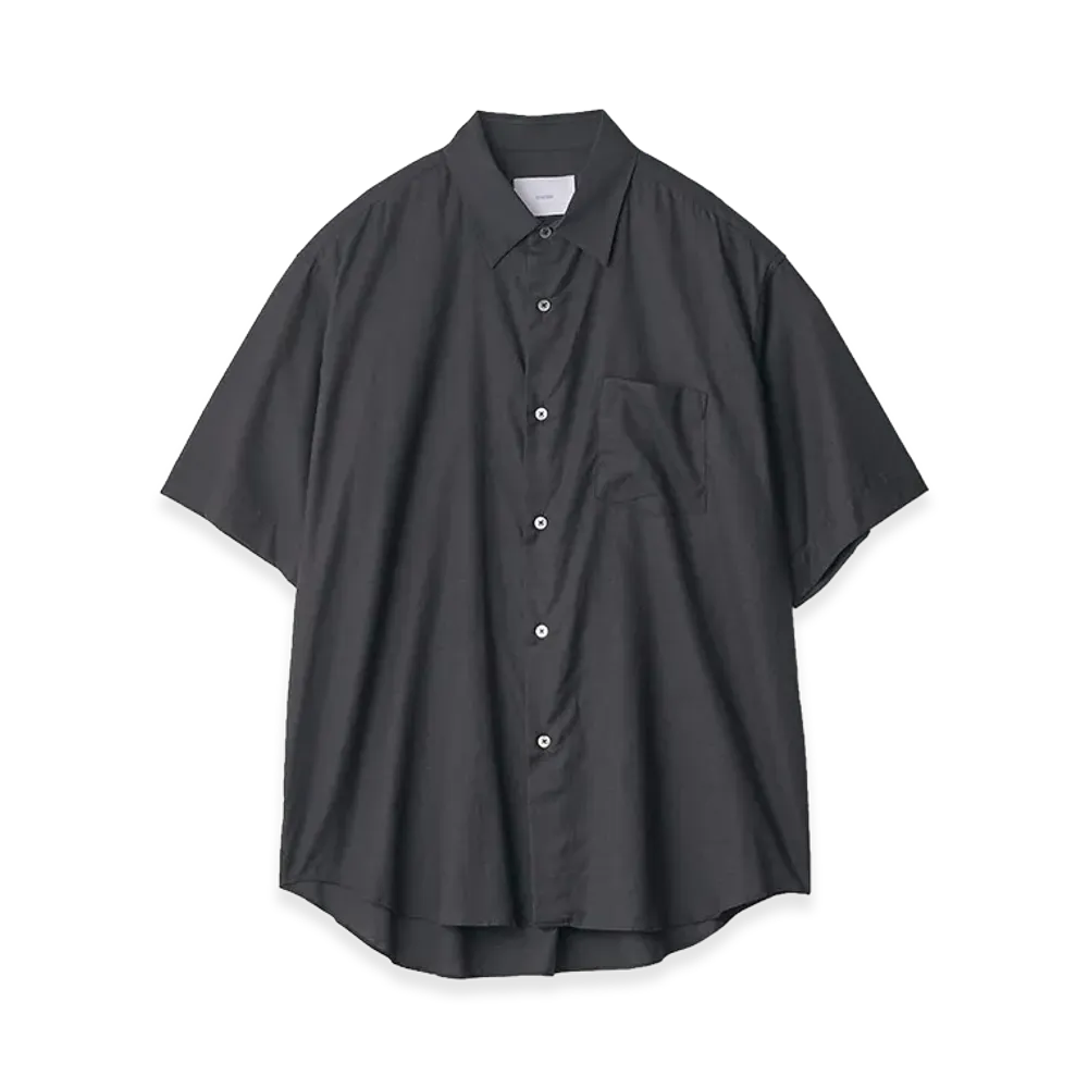 ssstein Cotton Silk Oversized Short Sleeve Shirt "Black"