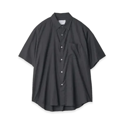 ssstein Cotton Silk Oversized Short Sleeve Shirt "Black"