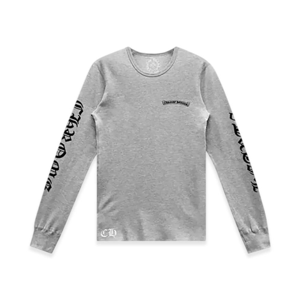Chrome Hearts Scroll Logo Thermal L/S T-Shirt "Gray"