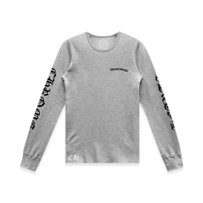 Chrome Hearts Scroll Logo Thermal L/S T-Shirt "Gray"