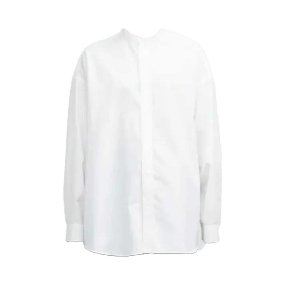 Graphpaper High Count Broad L/S Oversized Band Collar Shirt "White"