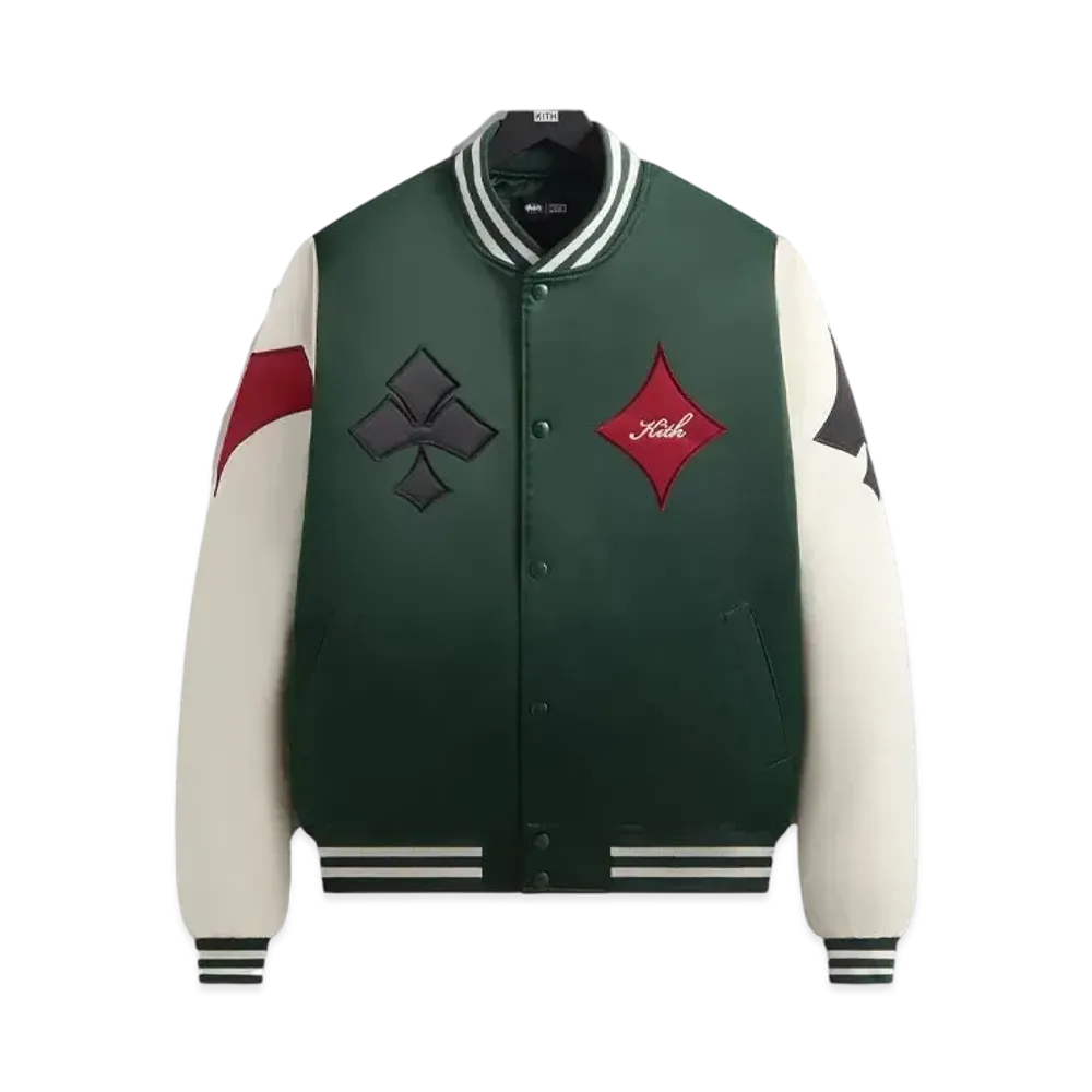 Kith x Batman Joker Satin Bomber Jacket "Ivy Green"