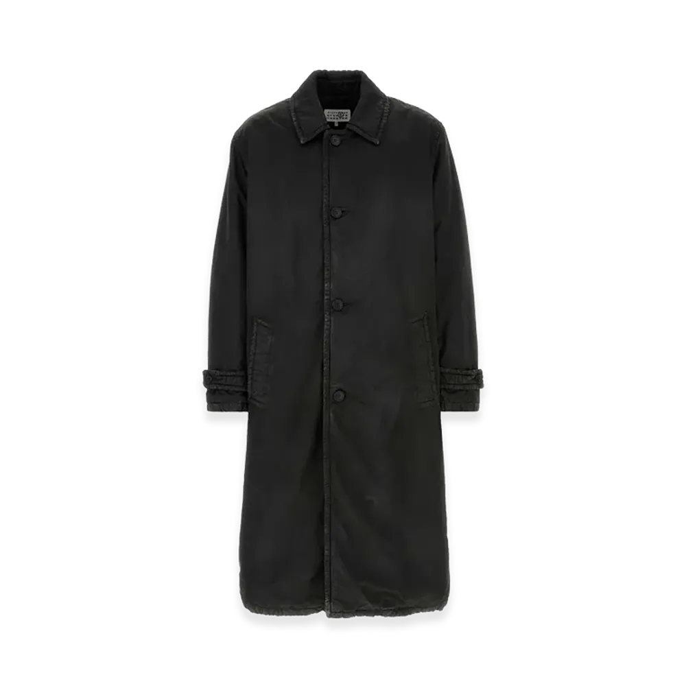 MM6 Maison Margiela Cotton Blend Overcoat "Black"