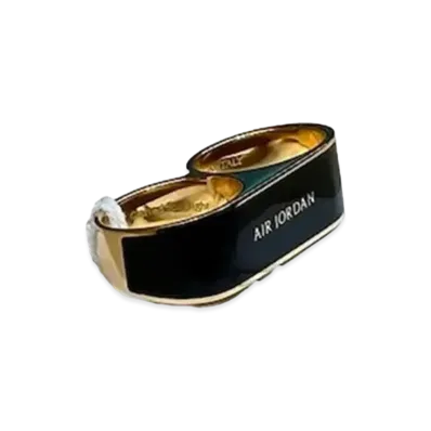 Jordan Wings 2 Finger Ring "Black/Gold"