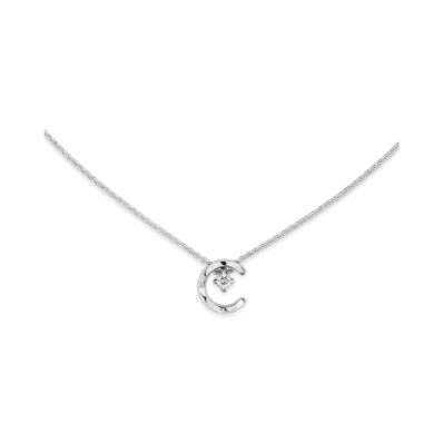CHANEL Coco Necklace Quilted Motif, 18K White Gold, Diamonds