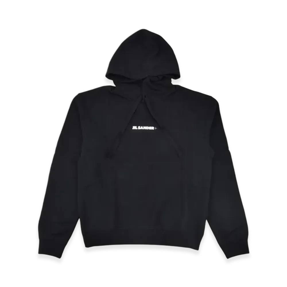 Jil Sander Mini Logo Cotton Terry Hoodie "Black"