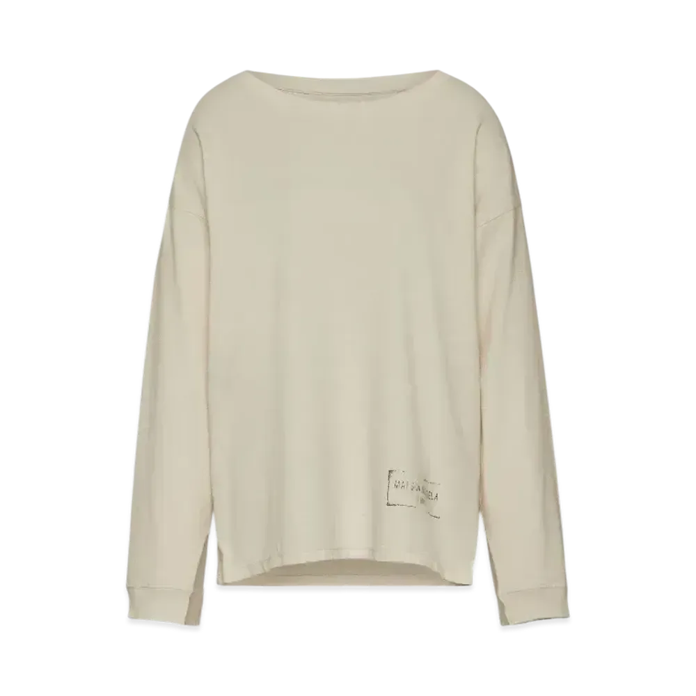 Maison Margiela Women's Stamp Logo Top "Cream"