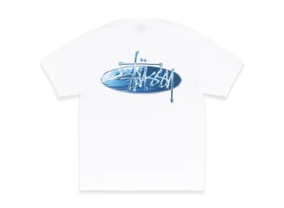 Stussy Wave Oval Tee "White"