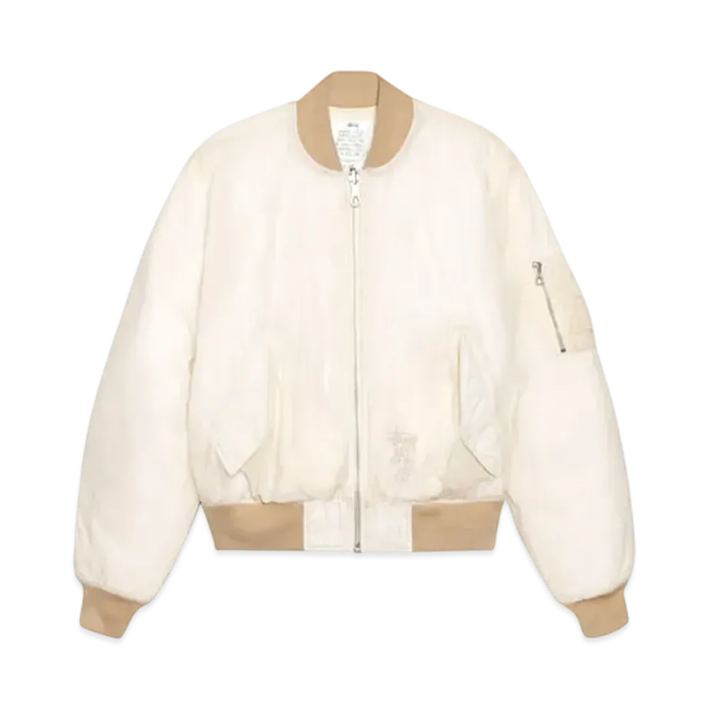 Stussy Waxed Built Bomber Jacket "Cream"
