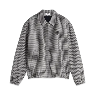 Maison Kitsune Elasticated Zip Blouson "Slate Grey Check"