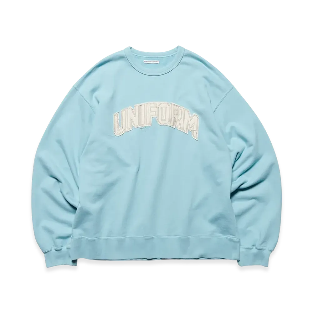 uniform experiment Cut-Out Logo Sweatshirt "Light Blue"