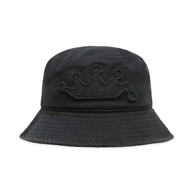 Stussy Bucket Hat Crown Applique "Black"