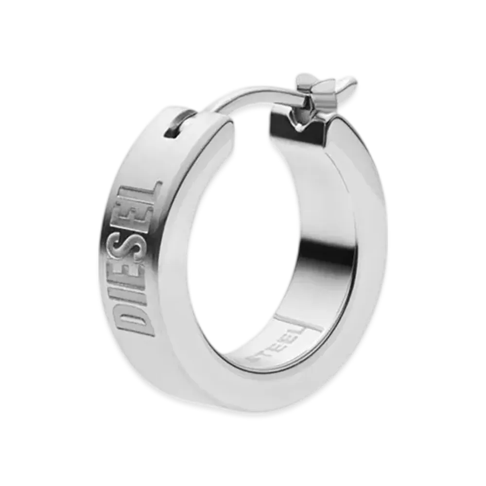 Diesel Dx1639040 Stainless Steel Hoop Earring "Silver"