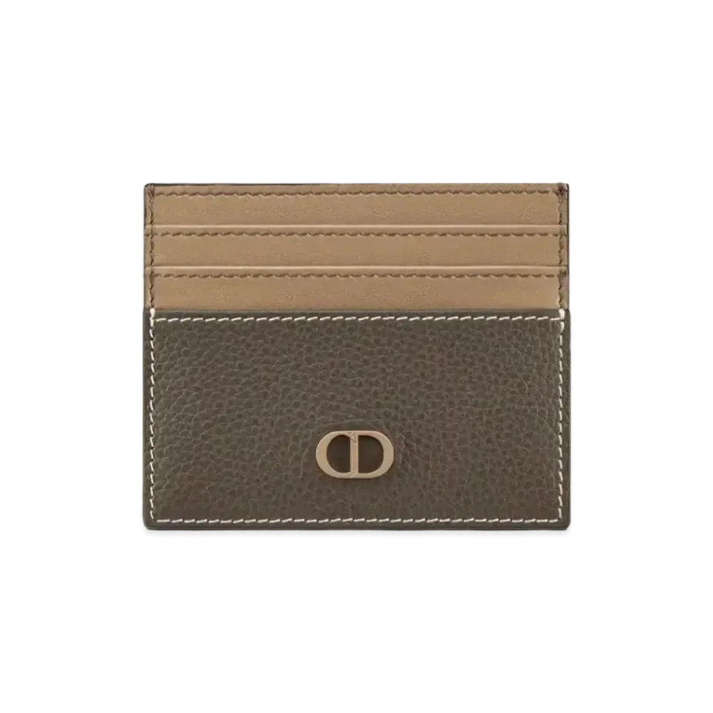 Dior Card Holder CD Icon Grained Calfskin "Ebony"