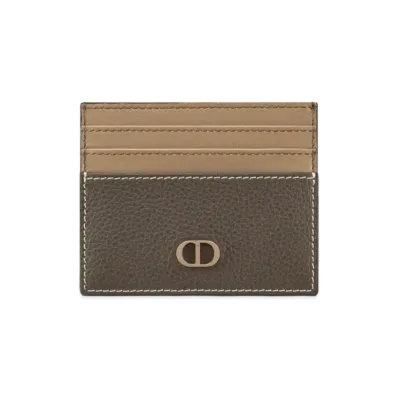 Dior Card Holder CD Icon Grained Calfskin "Ebony"