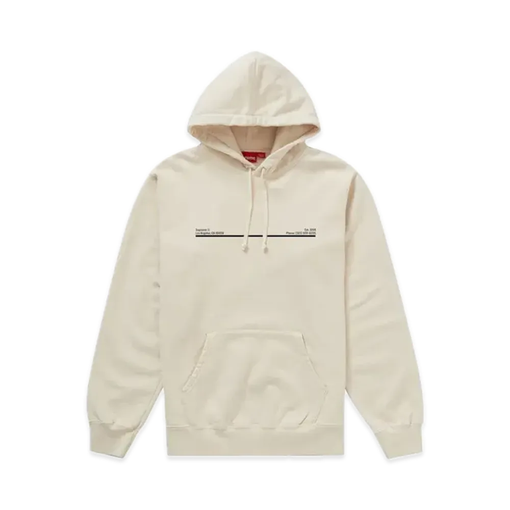 Supreme Shop Hooded Sweatshirt Los Angeles "Natural"
