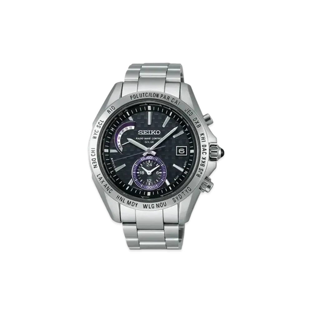 SEIKO Brights Solar Radio World Time "Black" SAGA117