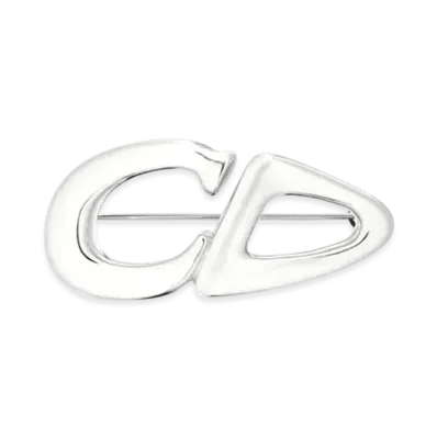 Dior CD30 Brooch Brass "Silver"