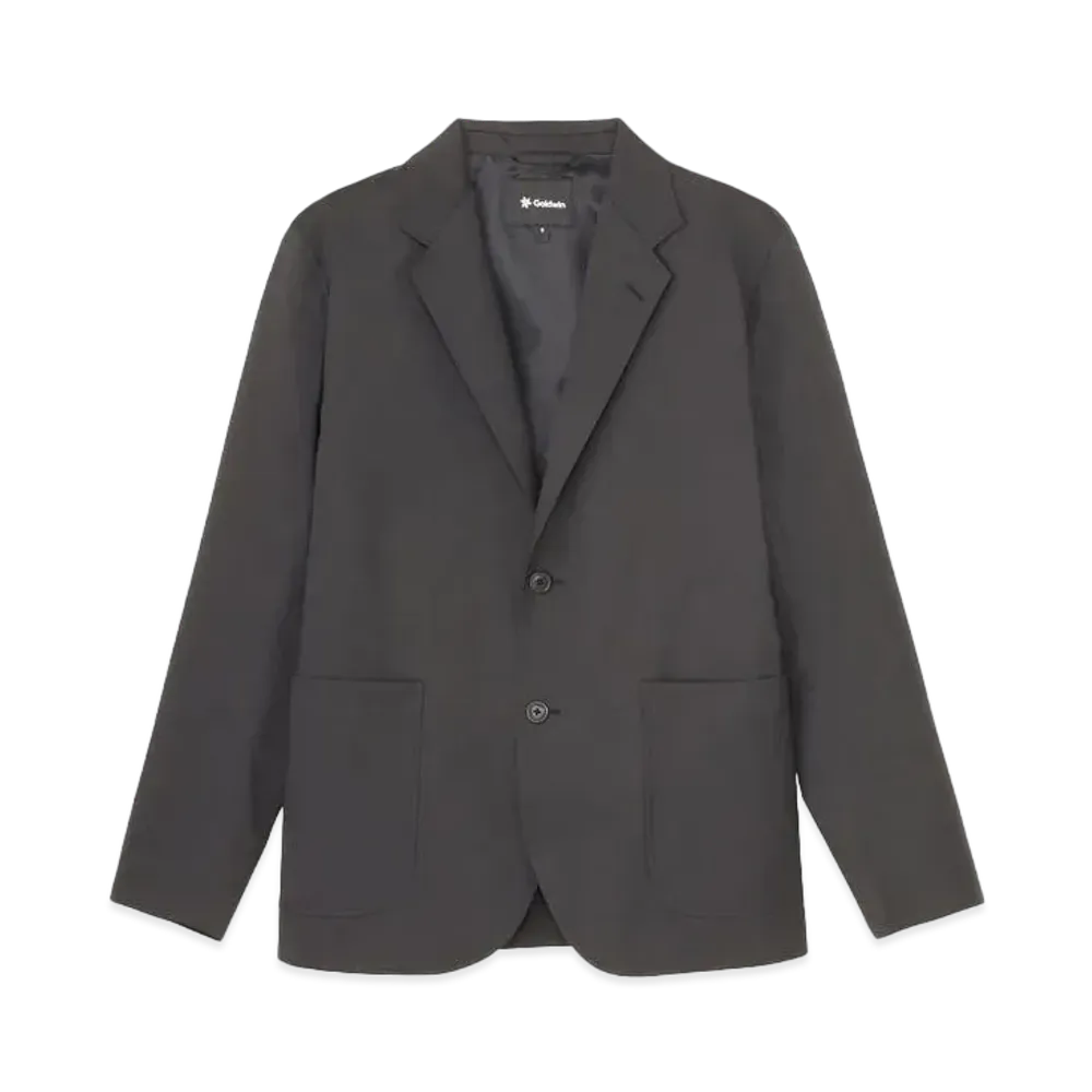 Goldwin Wool-Blend Twill Two-Button Jacket (Unisex) "Black Grey"